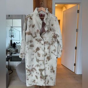 lululemon athletica Textured Cream and Brown Teddy Coat